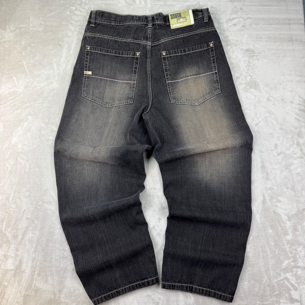 VTG Southpole Baggy Jeans 40 Gradient Grey Y2K Skater Wide Leg Jesse Pinkman